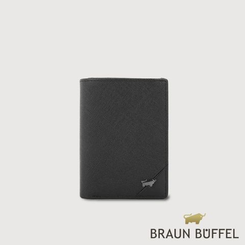 【BRAUN BUFFEL 德國小金牛】台灣總代理 加利恩-A 4卡名片夾-黑色/BF561-143-BK