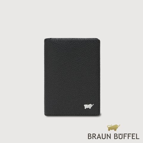 【BRAUN BUFFEL 德國小金牛】台灣總代理 諾瓦-A 名片夾-黑色/BF564-140-BK