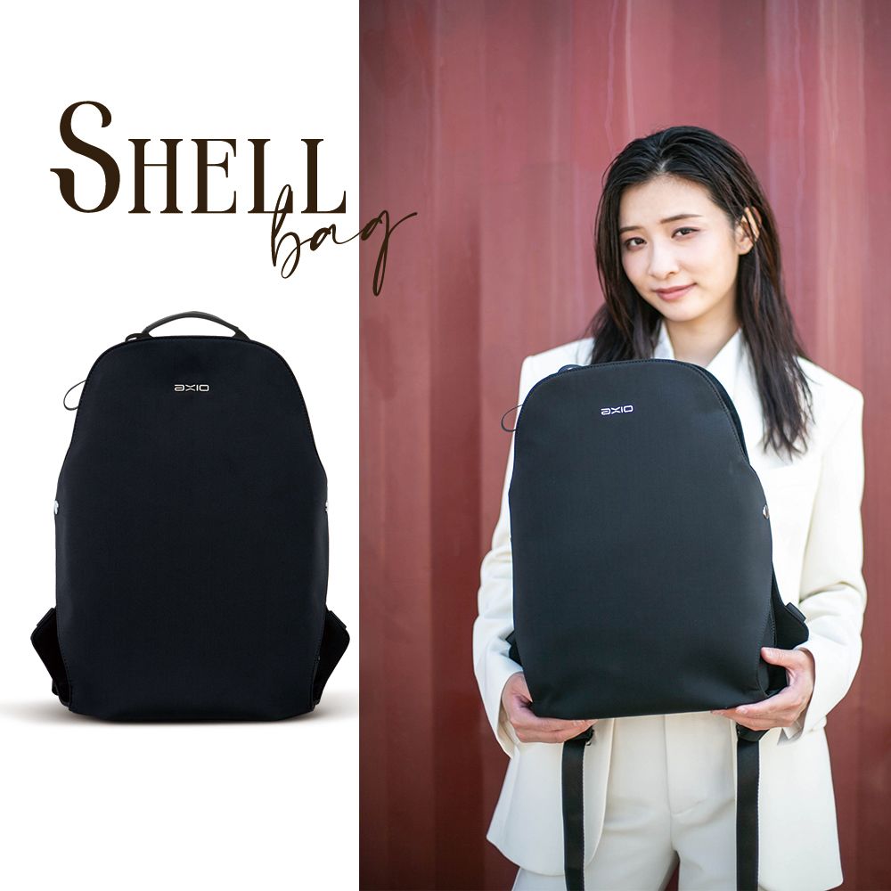 AXIO  Shell Backpack 經典手作頂級貝殼後背包 (shell-BB 黔黑色)