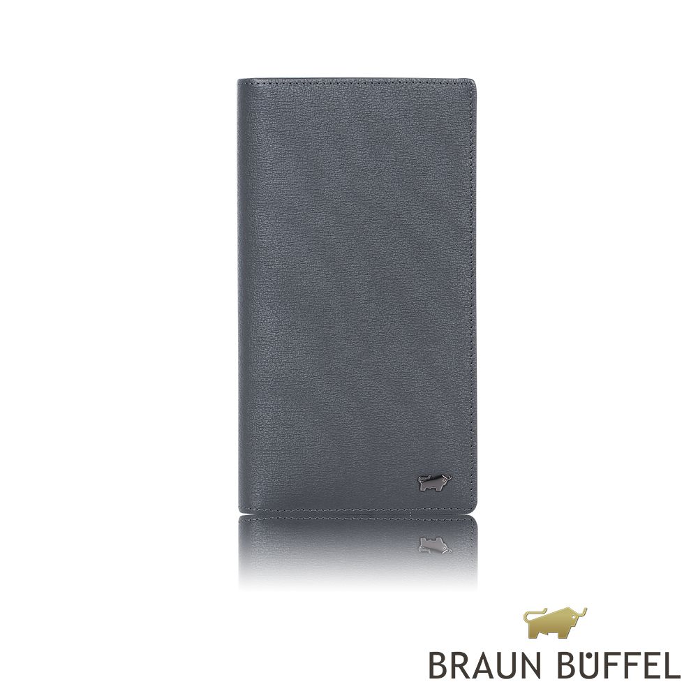 BRAUN BUFFEL 德國小金牛 台灣總代理 戰神-A 17卡長夾-藍色/BF518-631-NY