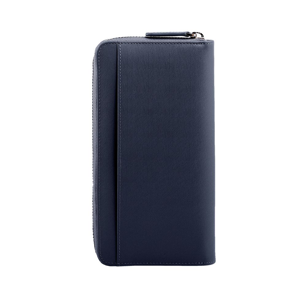 BRAUN BUFFEL 德國小金牛 台灣總代理 HOMME-M 21卡拉鍊長夾-深藍色/BF306-305-MAR