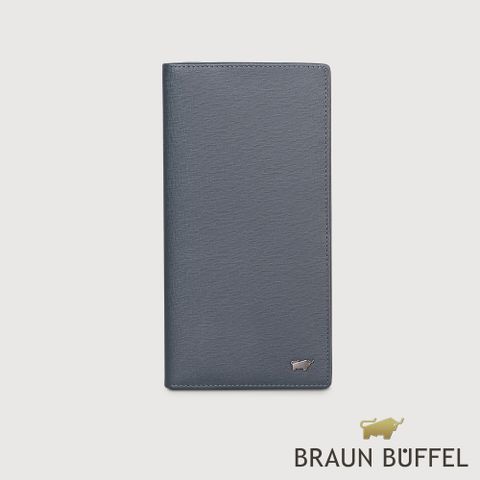 BRAUN BUFFEL 德國小金牛 瓦拉頓-TW 14卡V型薄長夾-深藍色/BF537-322-MAR