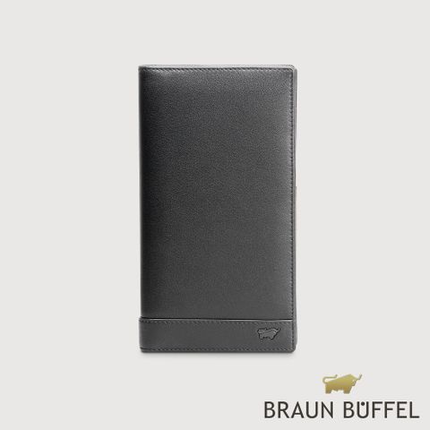 【BRAUN BUFFEL 德國小金牛】台灣總代理 威爾 15卡長夾-黑色/BF529-631-BK
