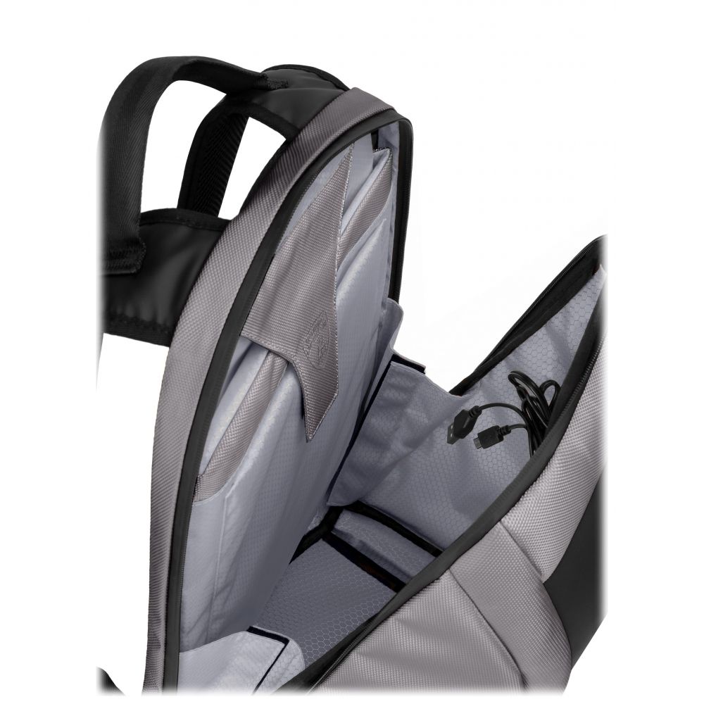 藍寶堅尼 【Automobili Lamborghini】 限量2折 頂級義大利超跑運動後背包 LBZA00258T 全新專櫃展示品(灰色)
