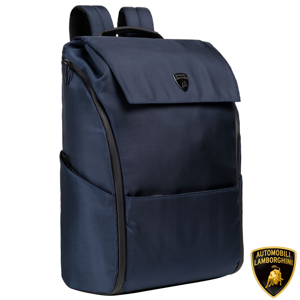 藍寶堅尼 【Automobili Lamborghini】 限量2折 頂級義大利超跑運動後背包 LBZA00343T 全新專櫃展示品(深藍色)
