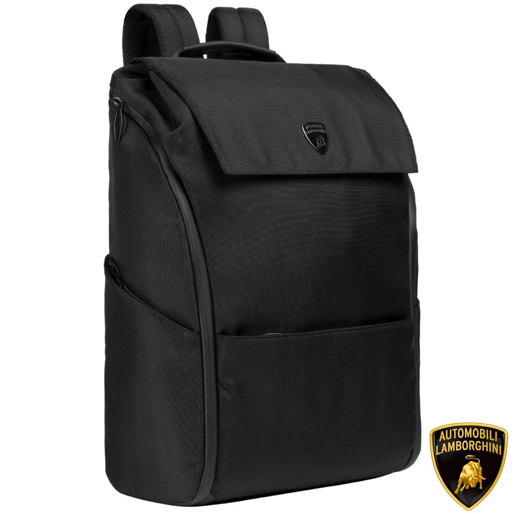 藍寶堅尼 【Automobili Lamborghini】 限量2折 頂級義大利超跑運動後背包 LBZA00343T 全新專櫃展示品(黑色)