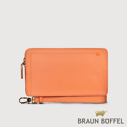 BRAUN BUFFEL 德國小金牛 台灣總代理 娜娜 萬用包-杏桃色/BF810-700-AC