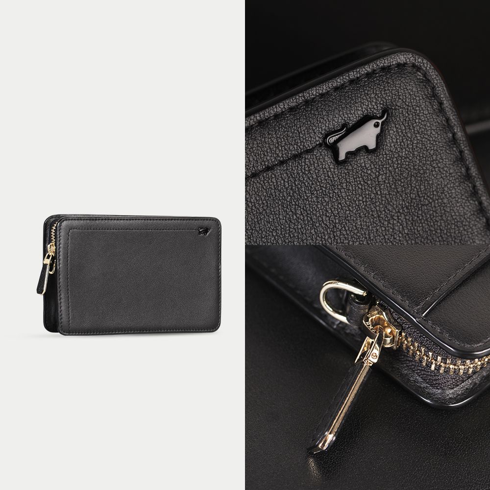 BRAUN BUFFEL 德國小金牛 台灣總代理 娜娜 萬用包-黑色/BF810-700-BK