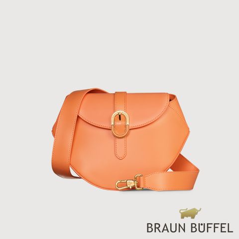 BRAUN BUFFEL 德國小金牛 台灣總代理 赫徠森 斜背包-杏桃色/BF809-11-AC