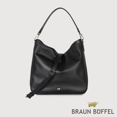 BRAUN BUFFEL 德國小金牛 台灣總代理 蘿拉-N 手提包-黑色/ BF833-52-BK