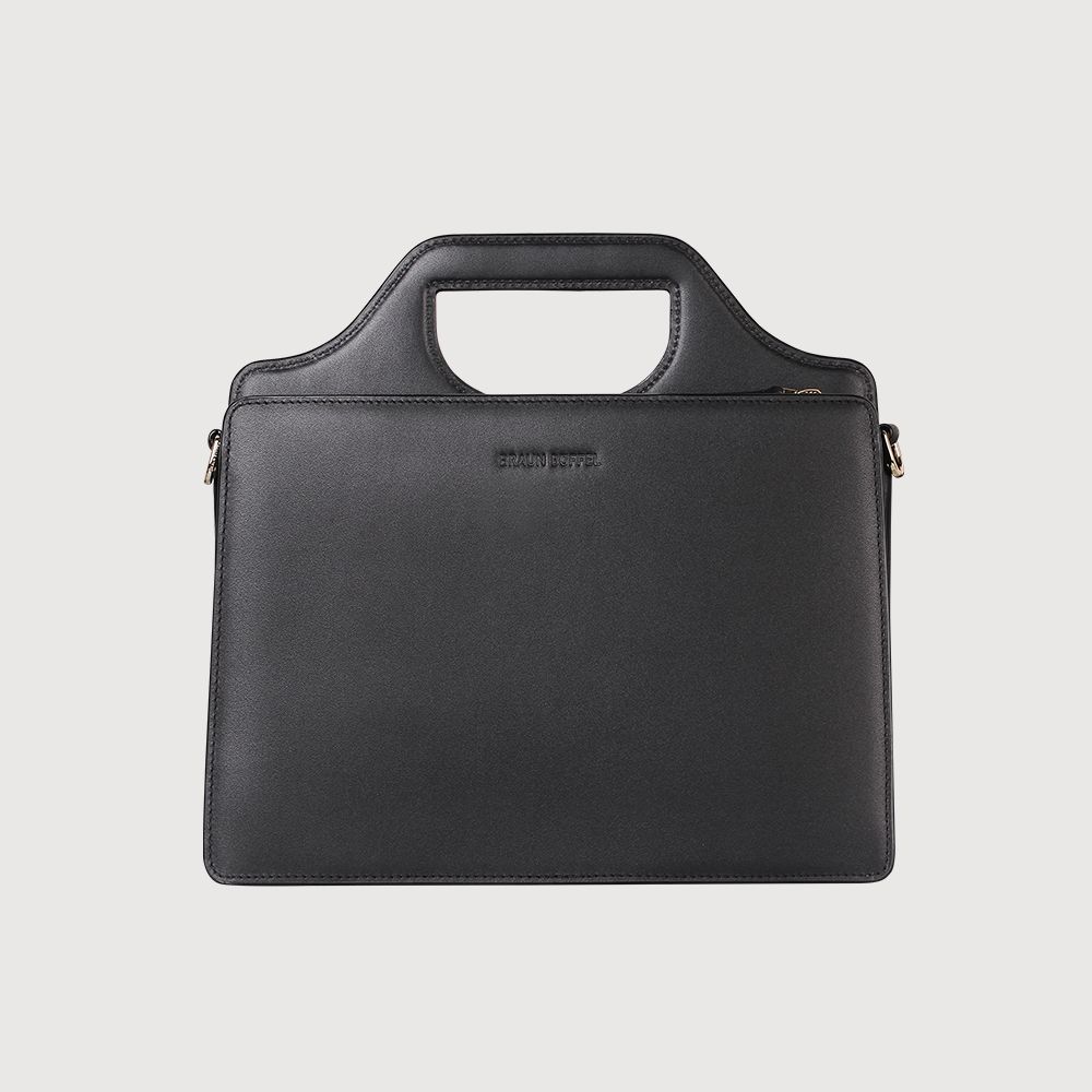 BRAUN BUFFEL 德國小金牛 台灣總代理 賽德琳 手拿包-黑色/BF828-47-BK