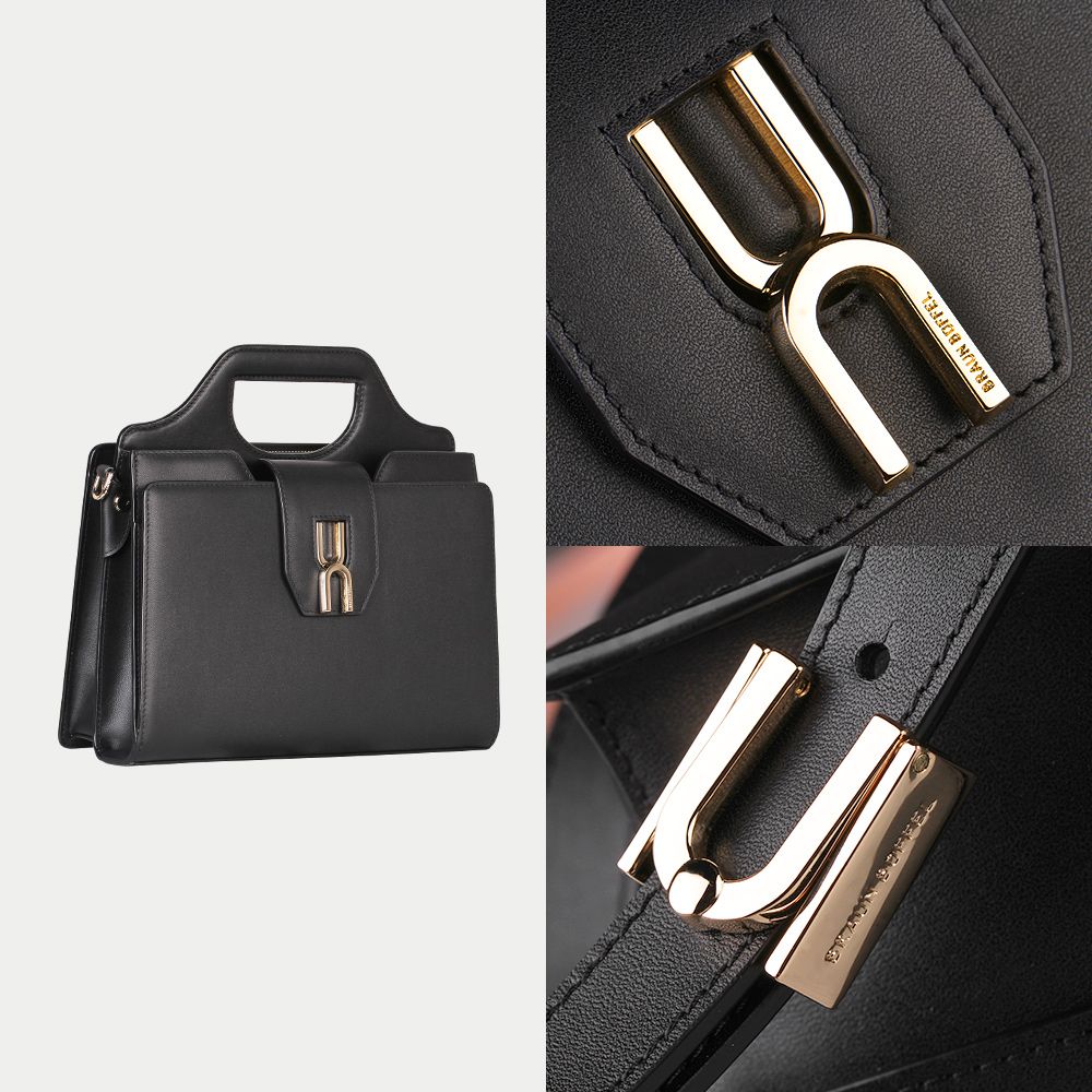 BRAUN BUFFEL 德國小金牛 台灣總代理 賽德琳 手拿包-黑色/BF828-47-BK