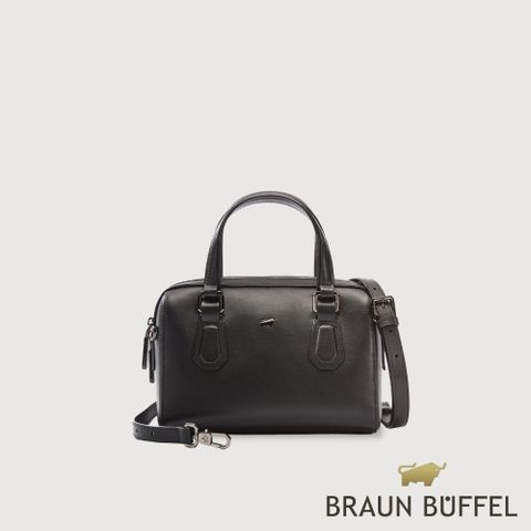【BRAUN BUFFEL 德國小金牛】台灣總代理 科蘿-A 小型斜背包-黑色/BF834-35-BK
