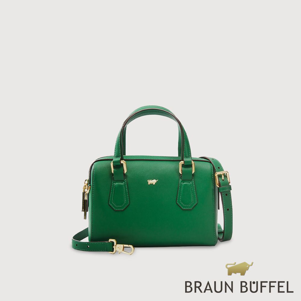 BRAUN BUFFEL 德國小金牛 台灣總代理 科蘿-A 小型斜背包-綠色/BF834-35-GR