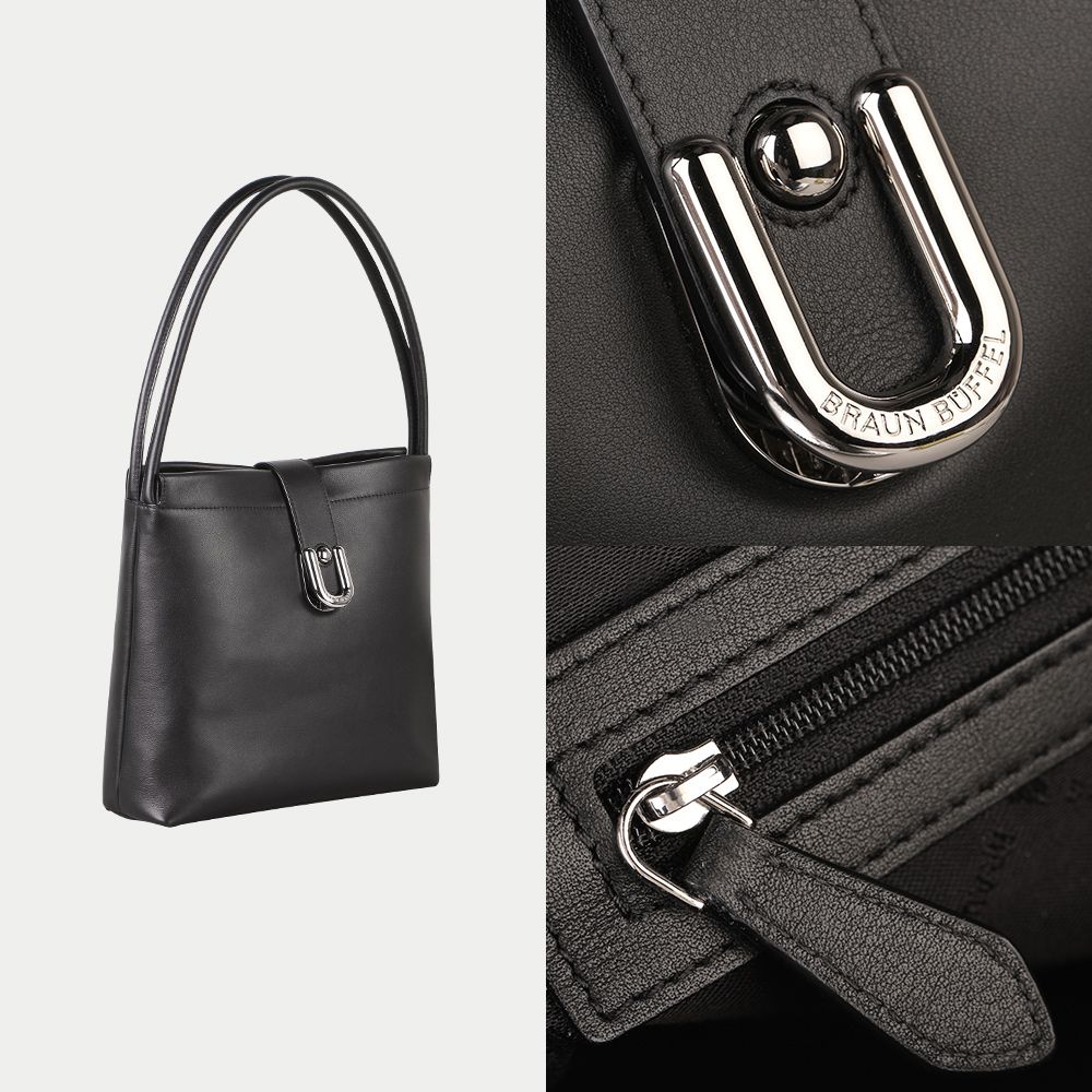 BRAUN BUFFEL 德國小金牛 台灣總代理 奎波 斜背包-黑/BF829-57-BK