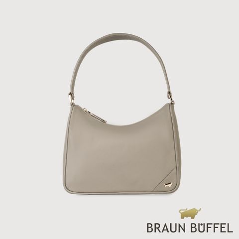 BRAUN BUFFEL 德國小金牛 台灣總代理 瑪普爾 肩包-卡其色/BF837-27-KA