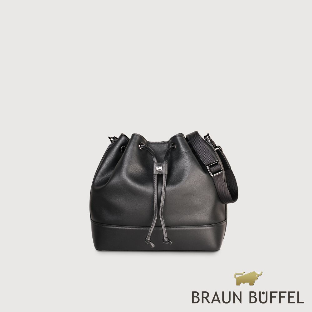 BRAUN BUFFEL 德國小金牛 台灣總代理 嘉布莉 水桶包-黑色/BF838-31-BK