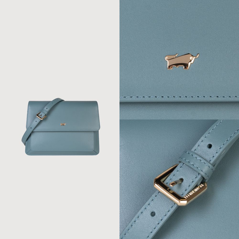  【BRAUN BUFFEL 德國小金牛】台灣總代理 艾拉 肩包-大西洋藍/BF836-27-ALB