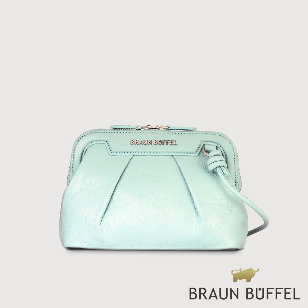 BRAUN BUFFEL 德國小金牛 台灣總代理 安娜格 手拿包-湖水藍/BF827-02-ABL