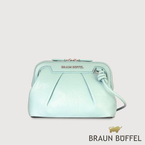 【BRAUN BUFFEL 德國小金牛】台灣總代理 安娜格 手拿包-湖水藍/BF827-02-ABL