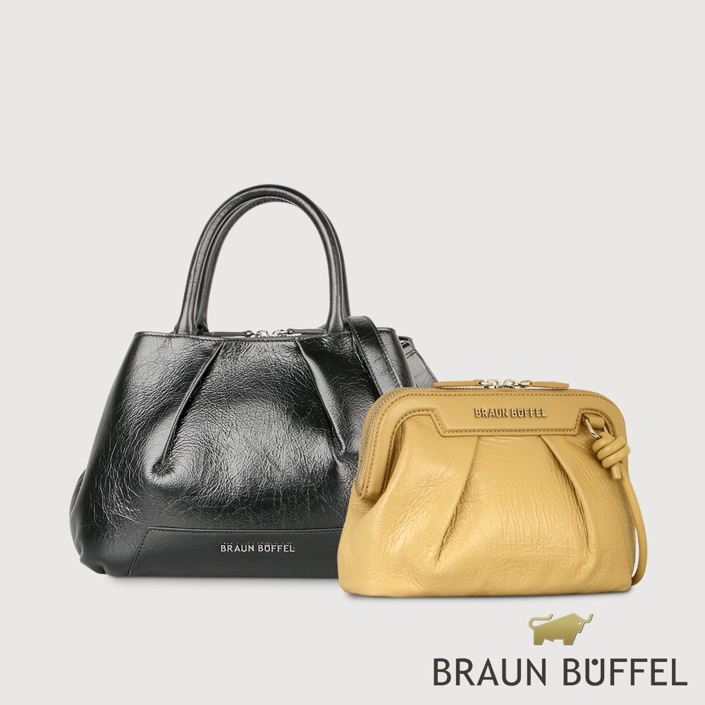 BRAUN BUFFEL 德國小金牛 台灣總代理 安娜格 手拿包-湖水藍/BF827-02-ABL