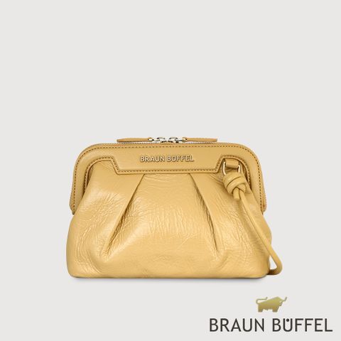 【BRAUN BUFFEL 德國小金牛】台灣總代理 安娜格 手拿包-淺棕色/BF827-02-CR
