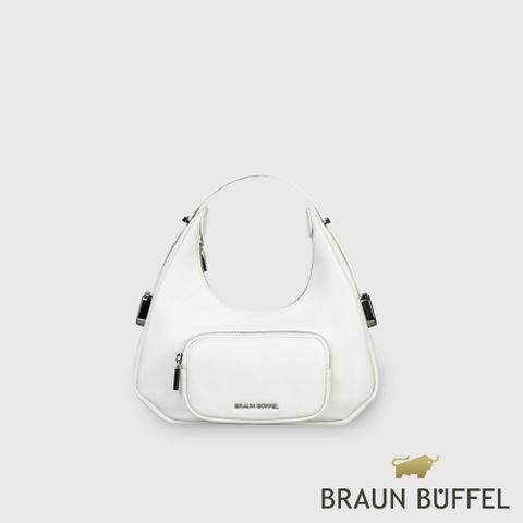 BRAUN BUFFEL 德國小金牛 台灣總代理 瑞雅 小肩包-白/BF848-26-WT