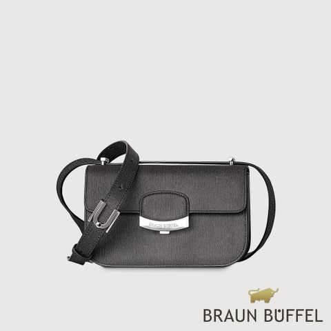 BRAUN BUFFEL 德國小金牛 台灣總代理 雅拉 小斜背包-黑色/BF851-10A-BK