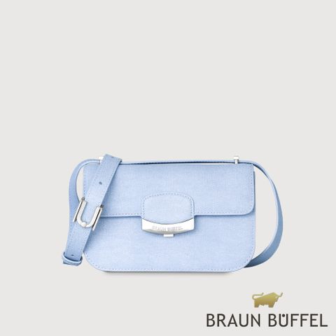 BRAUN BUFFEL 德國小金牛 台灣總代理 雅拉 小斜背包-淡藍色/BF851-10A-CBL