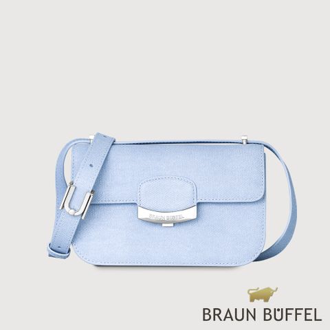 BRAUN BUFFEL 德國小金牛 台灣總代理 雅拉 大斜背包-淡藍色/BF851-11-CBL