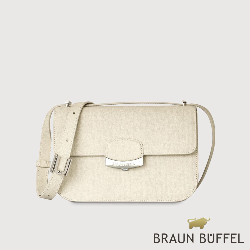 BRAUN BUFFEL 德國小金牛 台灣總代理 雅拉 大斜背包-麥穗米色/BF851-11-EGR