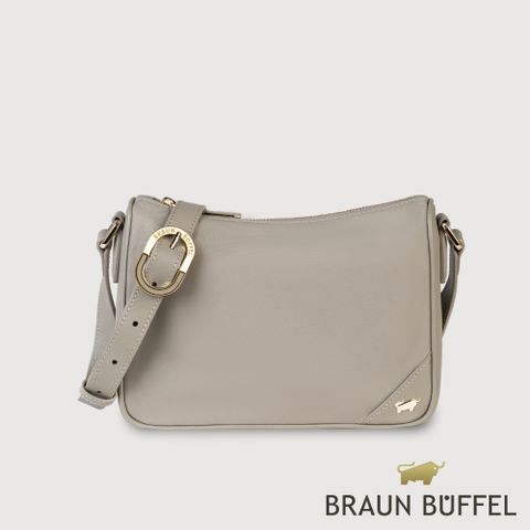 BRAUN BUFFEL 德國小金牛 台灣總代理 瑪普爾 斜背包-卡其色/BF837-12-KA