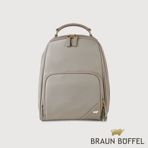 BRAUN BUFFEL 德國小金牛 台灣總代理 瑪普爾 後背包-卡其色/BF837-72-KA