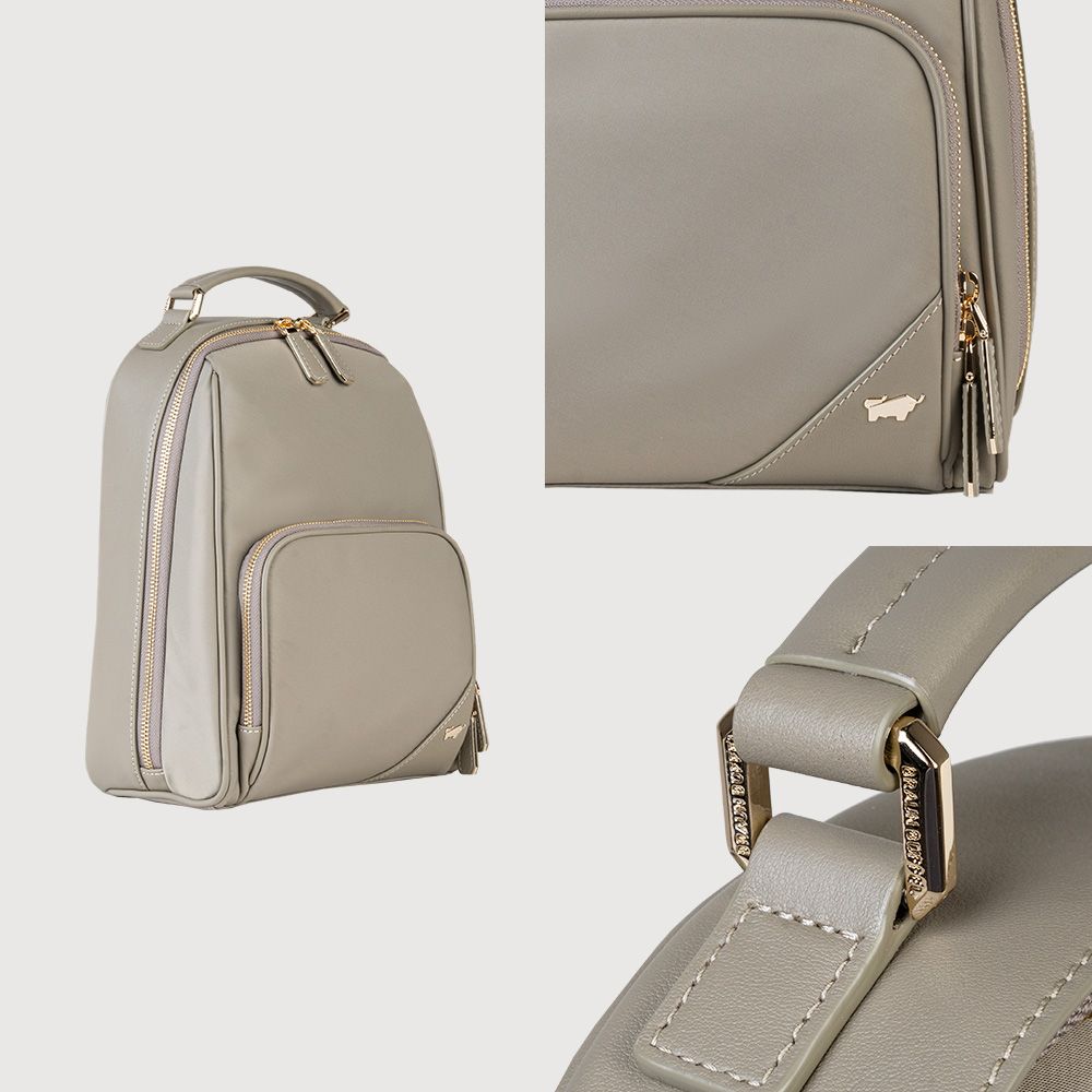 BRAUN BUFFEL 德國小金牛 台灣總代理 瑪普爾 後背包-卡其色/BF837-72-KA