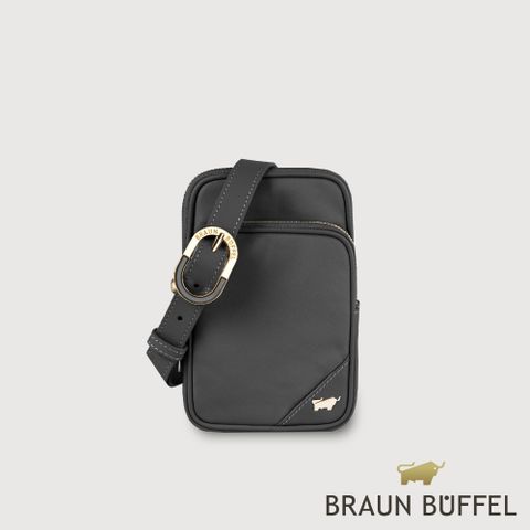 BRAUN BUFFEL 德國小金牛 台灣總代理 瑪普爾 萬用包-黑色/BF837-713-BK