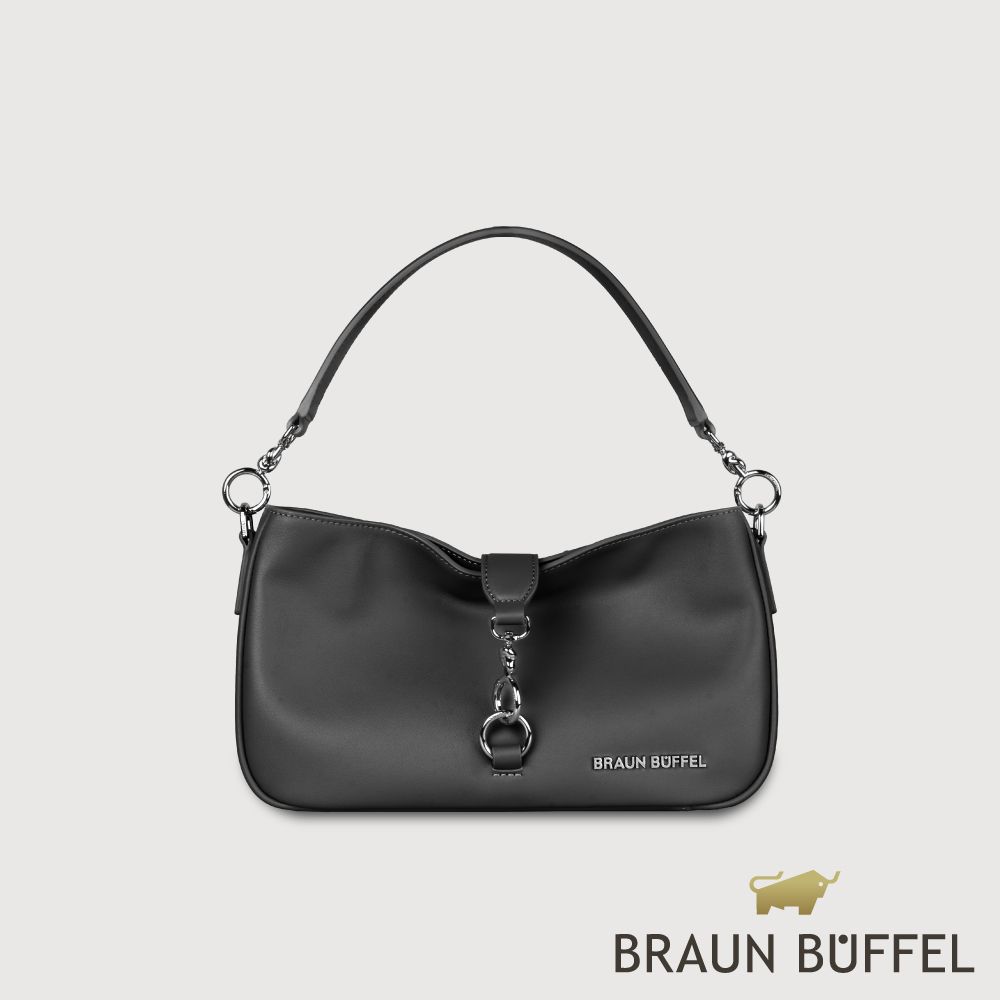 BRAUN BUFFEL 德國小金牛 台灣總代理 馬克西 小肩包-黑/BF847-26-BK