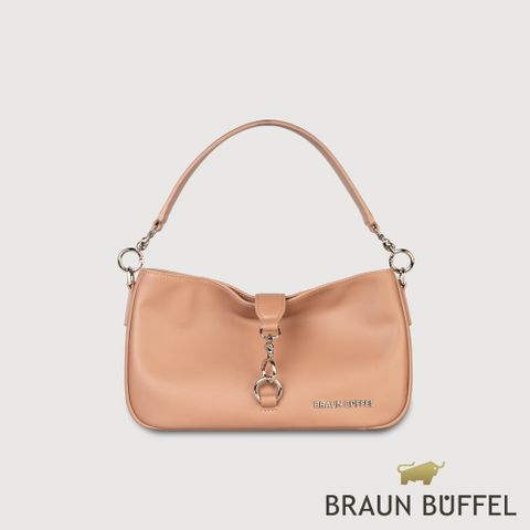 BRAUN BUFFEL 德國小金牛 台灣總代理 馬克西 小肩包-藕粉色/BF847-26-CG