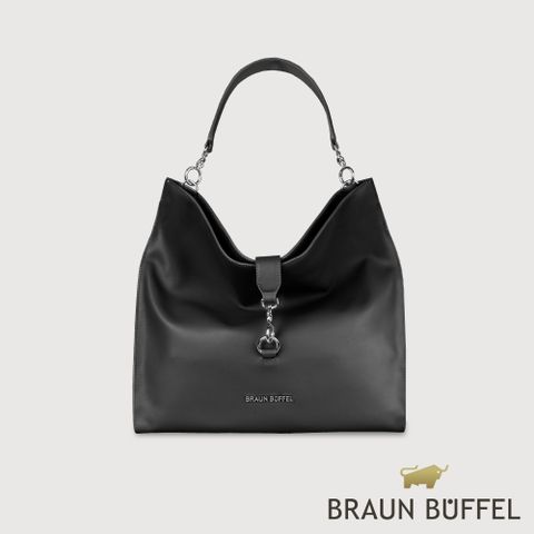 BRAUN BUFFEL 德國小金牛 台灣總代理 馬克西 大肩包-黑/BF847-53-BK