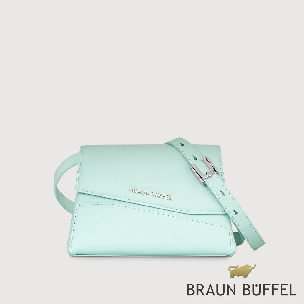 BRAUN BUFFEL 德國小金牛 台灣總代理 阿格瑪 小斜背包-湖水藍/BF826-11-ABL