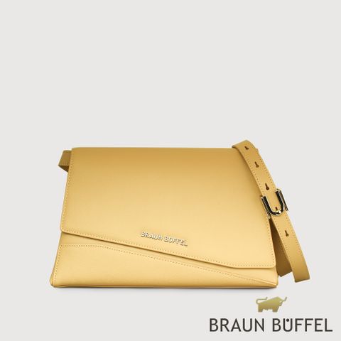 BRAUN BUFFEL 德國小金牛 台灣總代理 阿格瑪 斜背包-淺棕色/BF826-12-CR