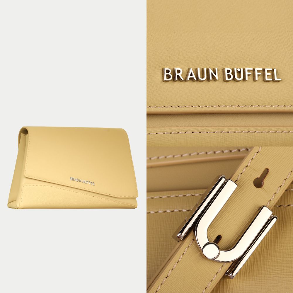 BRAUN BUFFEL 德國小金牛 台灣總代理 阿格瑪 斜背包-淺棕色/BF826-12-CR