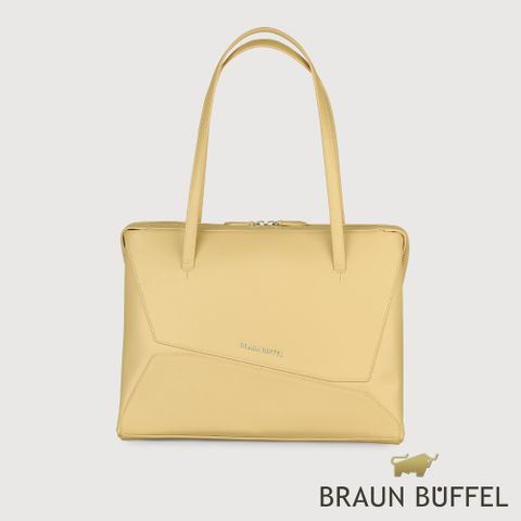 BRAUN BUFFEL 德國小金牛 台灣總代理 阿格瑪 托特包-淺棕色/BF826-58-CR