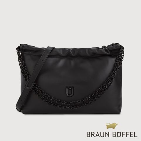 【BRAUN BUFFEL 德國小金牛】台灣總代理 艾拉 肩包-黑色/BF844-52-BK