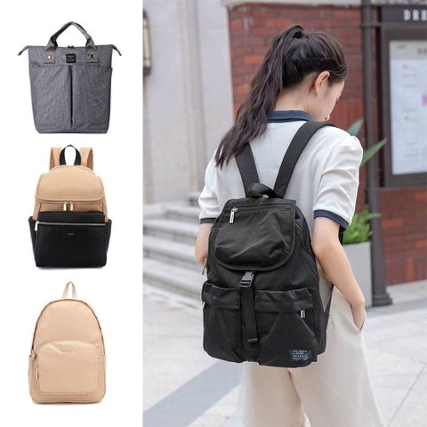 【WHOSE BAG】輕量防潑水可折疊多功能後背包 斜背包 胸包 腰包 男 女包