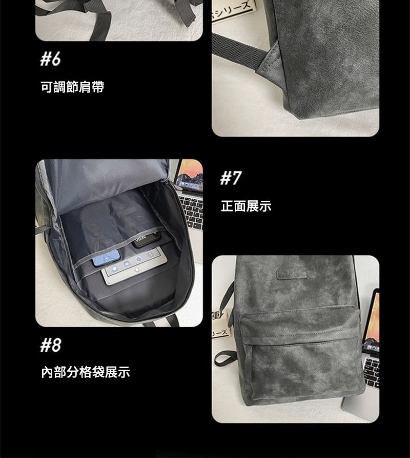 #6可調節肩帶#8部分格袋展示#7一正面展示