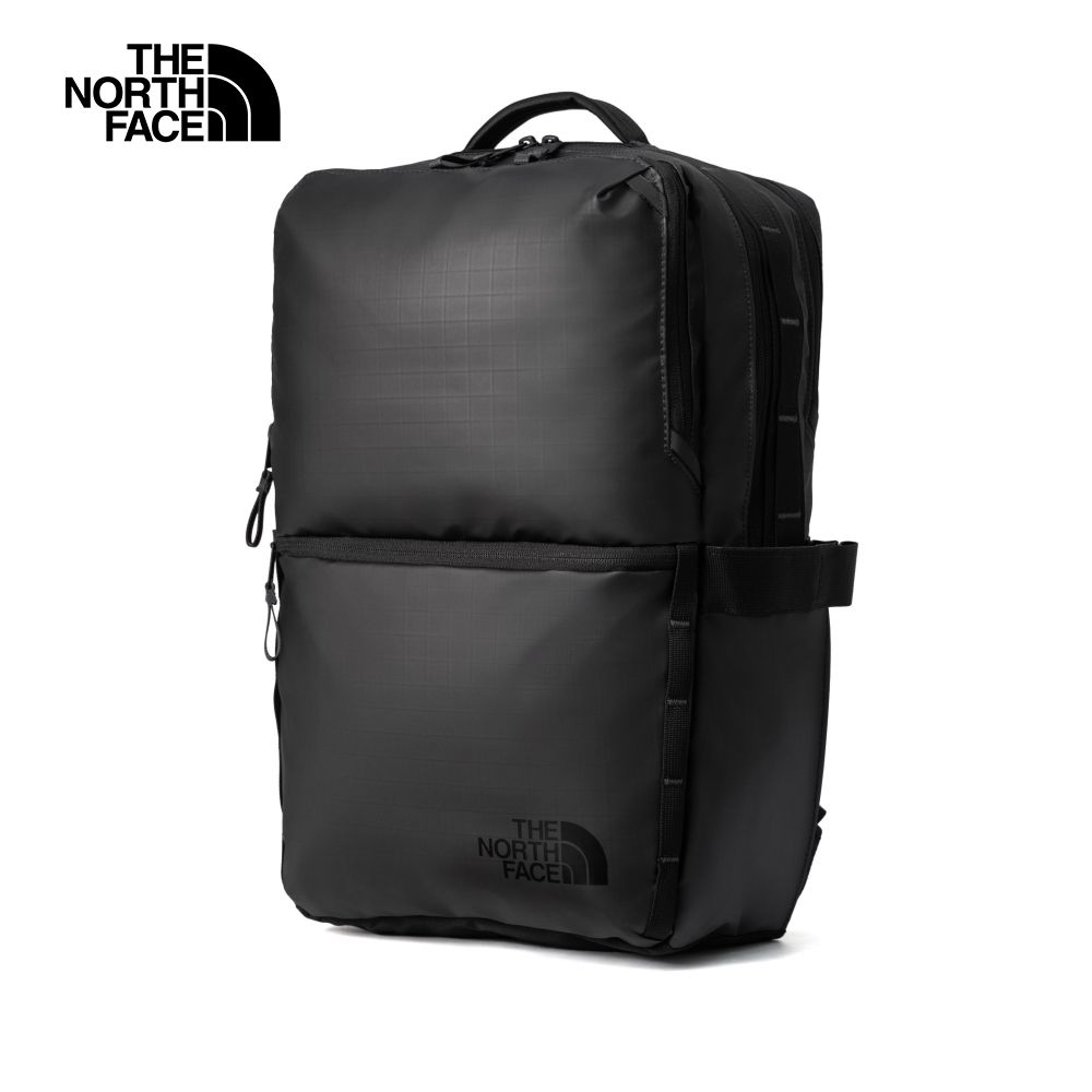 The North Face 北面 男女款黑色多隔層方形休閒後背包｜81DMKT0 筆電包/登山包