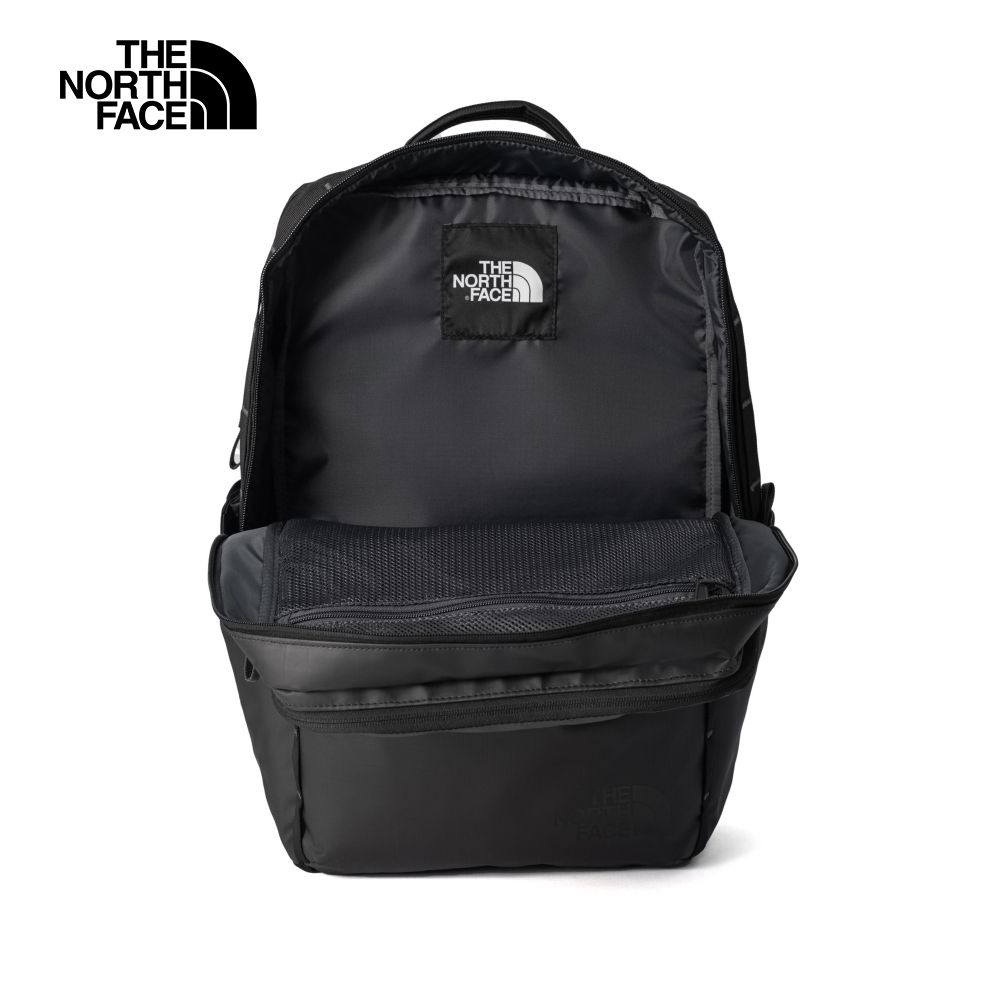 The North Face 北面 男女款黑色多隔層方形休閒後背包｜81DMKT0 筆電包/登山包