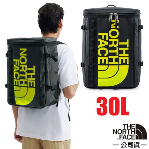 The North Face 北面 BASE CAMP FUSE BOX 多功能通勤休閒日用後背包30L.電腦背包.雙肩包/可容15吋筆電/3KVR-C5W 黑/螢光黃