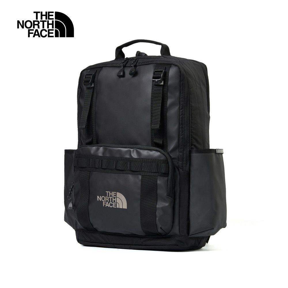 The North Face 北面 男女款黑色DWR防潑水大容量多功能休閒後背包｜8BK4BIA 筆電包/登山包