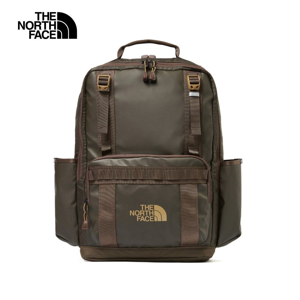 The North Face 北面 男女款灰褐色DWR防潑水大容量多功能休閒後背包｜8BK4B7I 筆電包/登山包